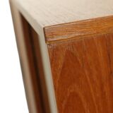 Large Wooden Display Cabinet Teak Veneer Sixties Design 110cm