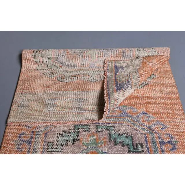 1970s Turkish Hand-Knotted Runner Rug 82x338