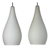 Pair of vintage opaline pendant lights