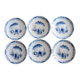 6 antique French dessert plates, Moulin des Loups, 4067