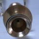 Three vintage solid brass candle holders