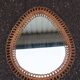 Large rattan mirror attributed to Franco Albini, Italy 1960.