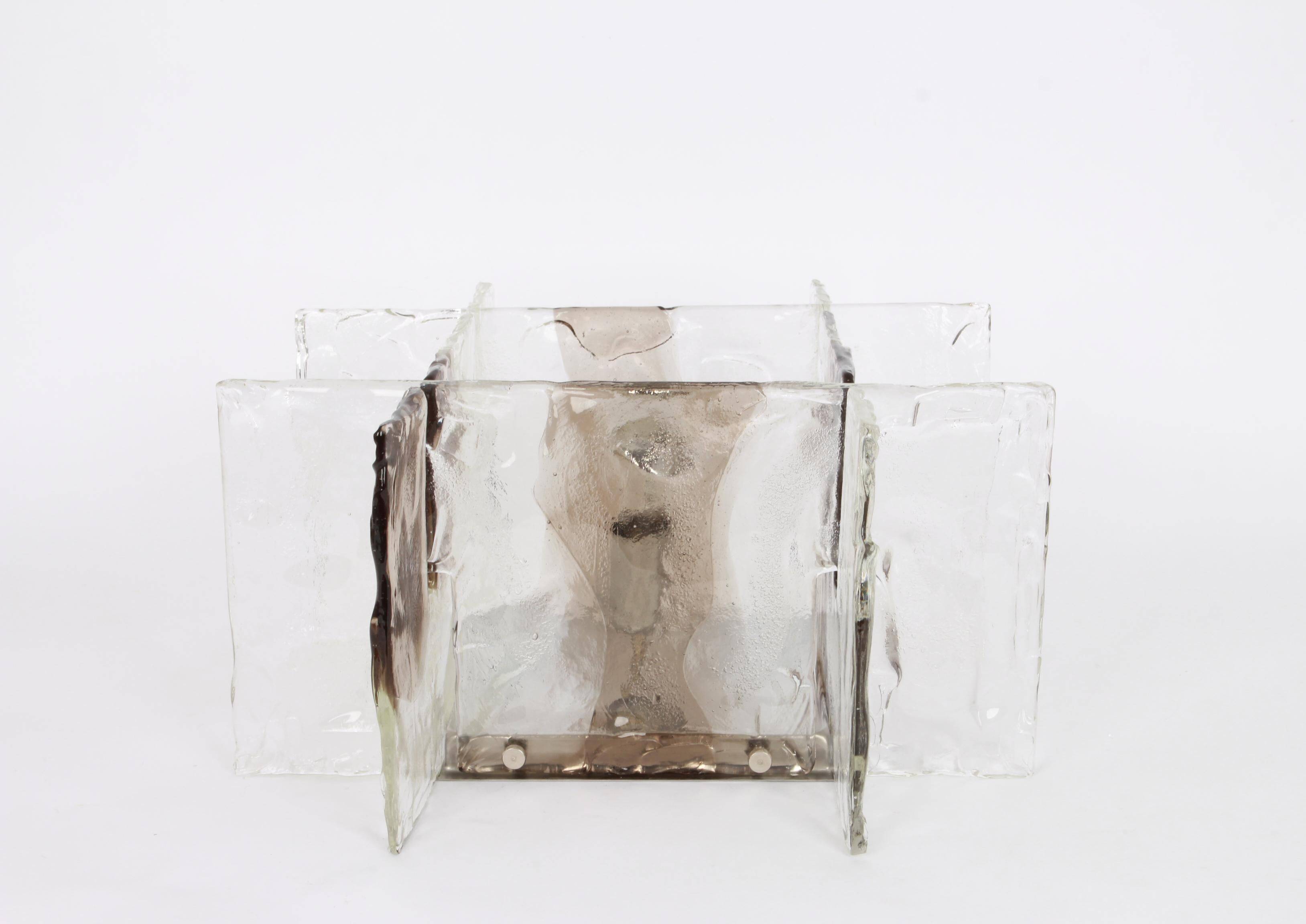 Glass wall sconce designed by Carlo Nason for Kalmar, 1960s.