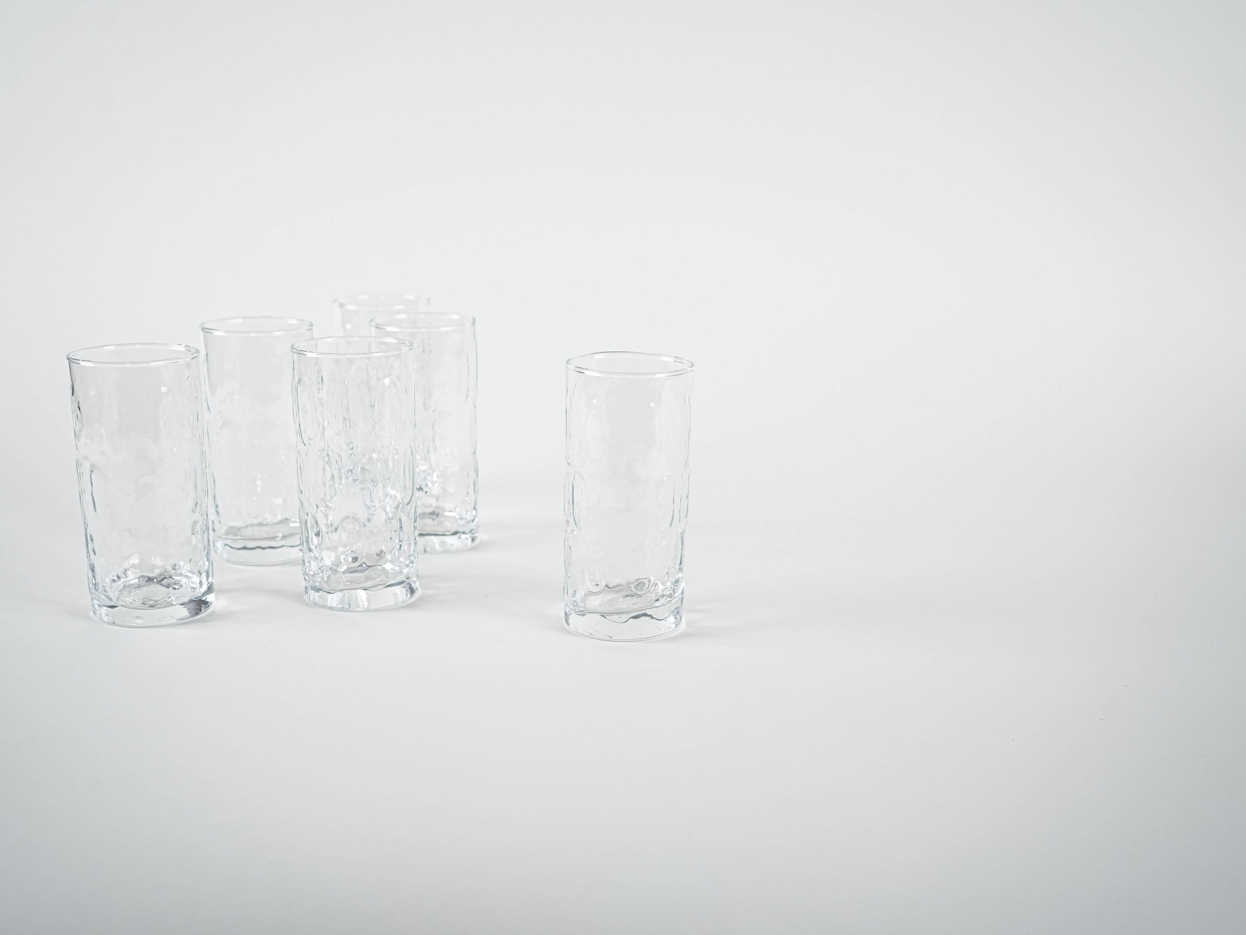 Set of six glasses, Danish design, 1970s, made in Denmark