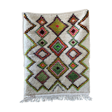 Azilal carpet small white neon diamond 100x140cm