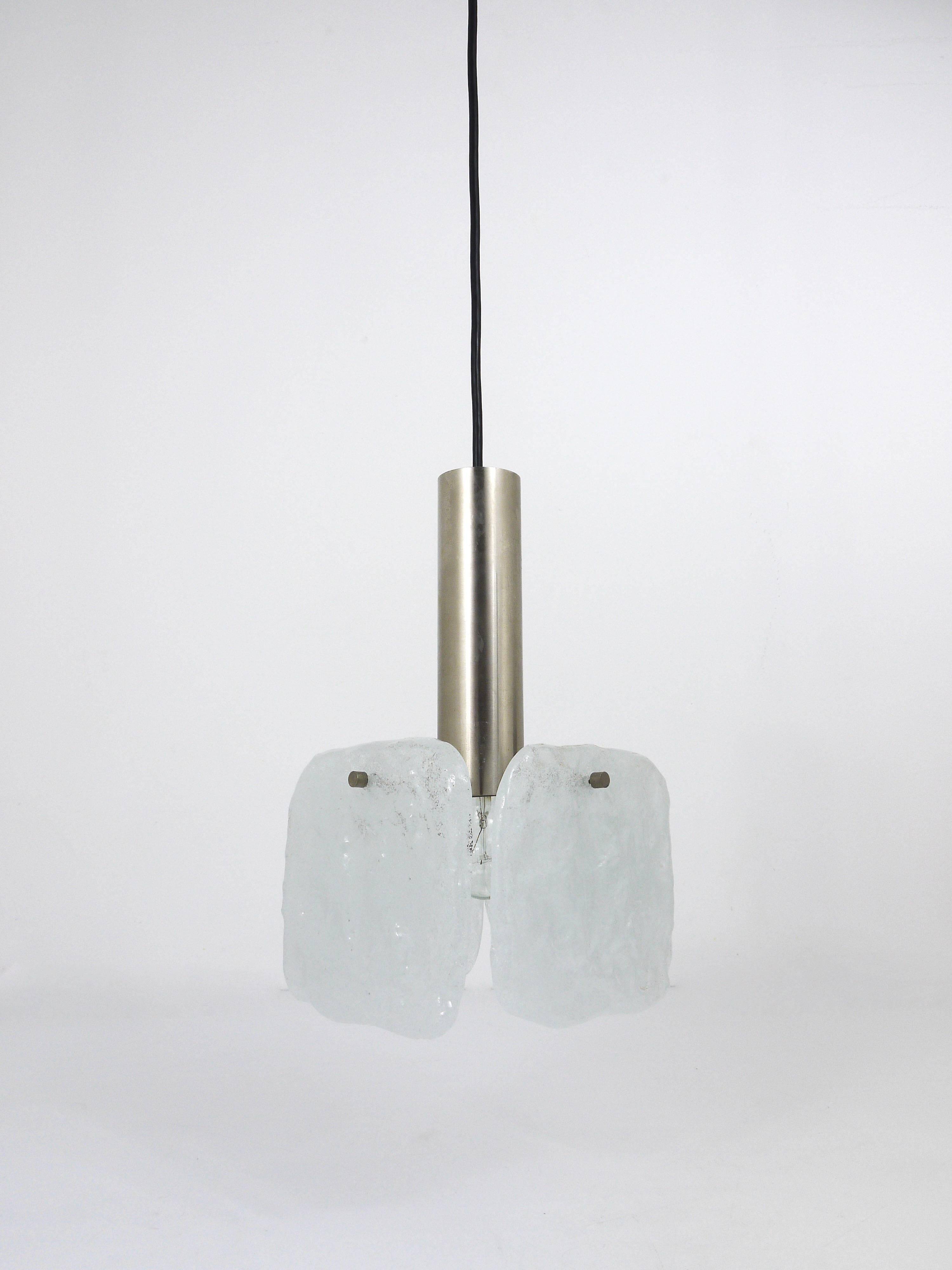 J.T. Kalmar 2x Suspension with frosted glass panels, Austria, 1960s