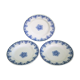 Set of 3 hollow plates in "Normandy" iron earth