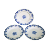Set of 3 hollow plates in "Normandy" iron earth