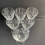 6 water glasses - cut crystal – cristalleries royales de champagne