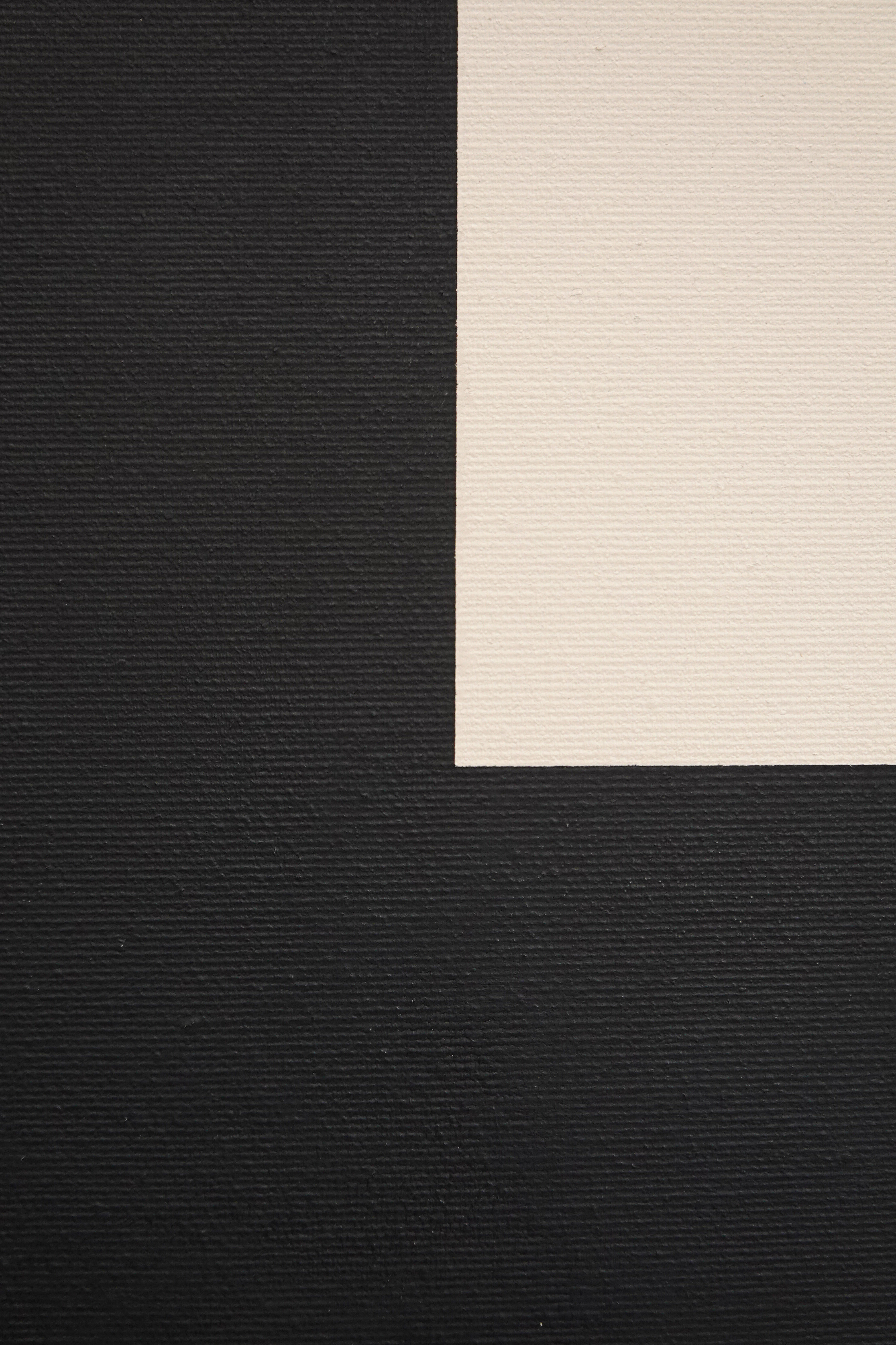 Minimalist abstract painting black sign B03