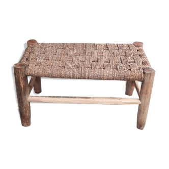 Artisan bench acacia and ropes