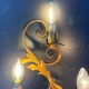 Pair of Golden Florentine Wall Lights 1950s 1960s Hollywood Regency 7 Lights