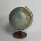 Paper mache globe on wooden base, 1960s