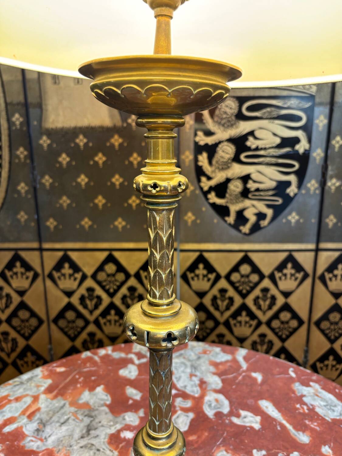 Lampe pied en bronze