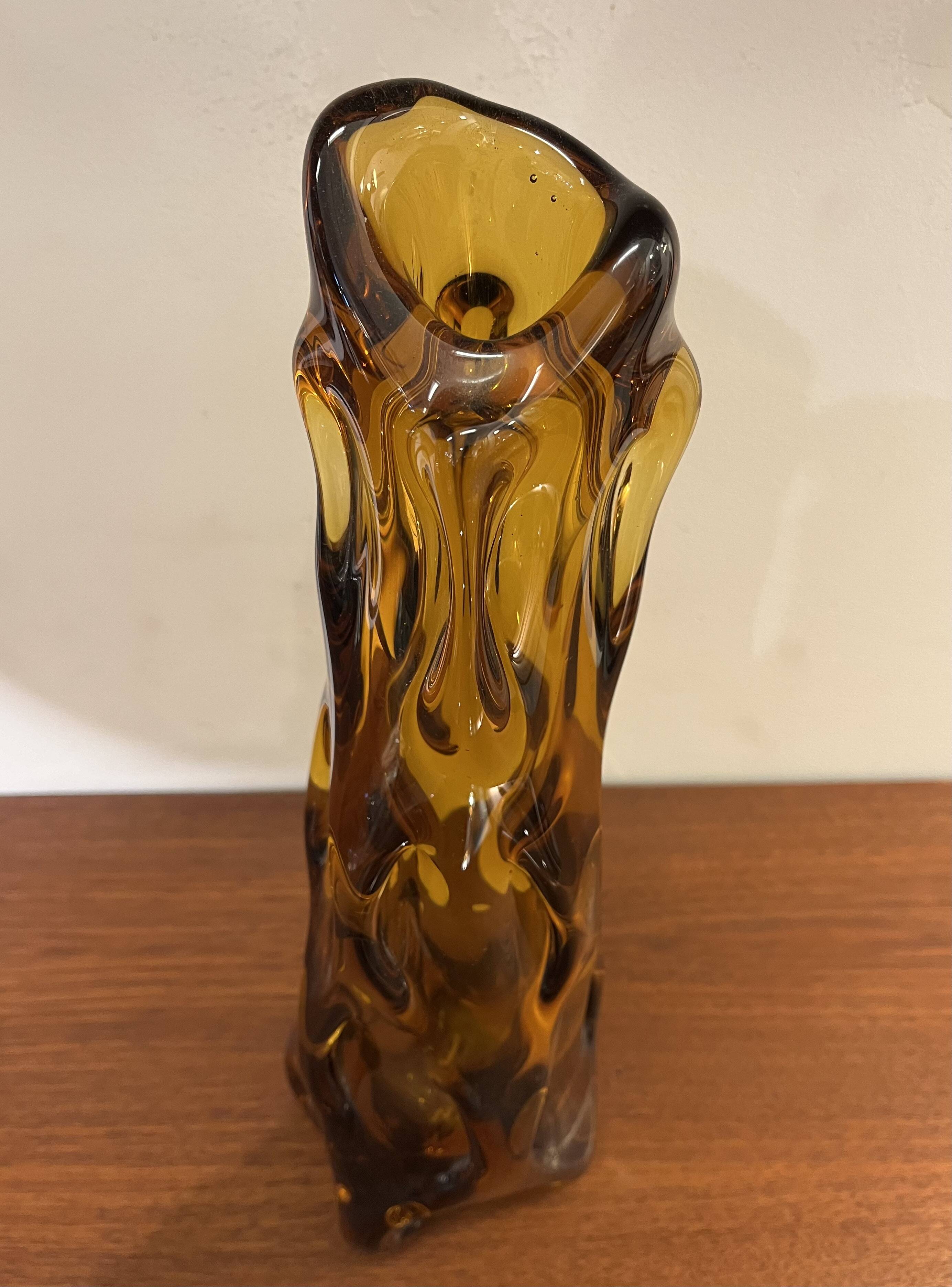 Vase from Wolomin Glassworks, Poland, 1970's
