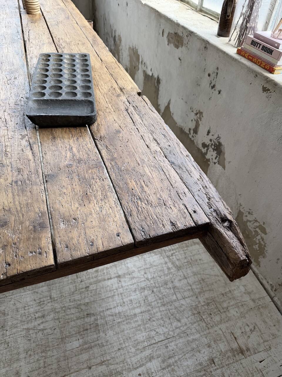 Brutalist popular art table XXL 3.5m/4m pine and oak