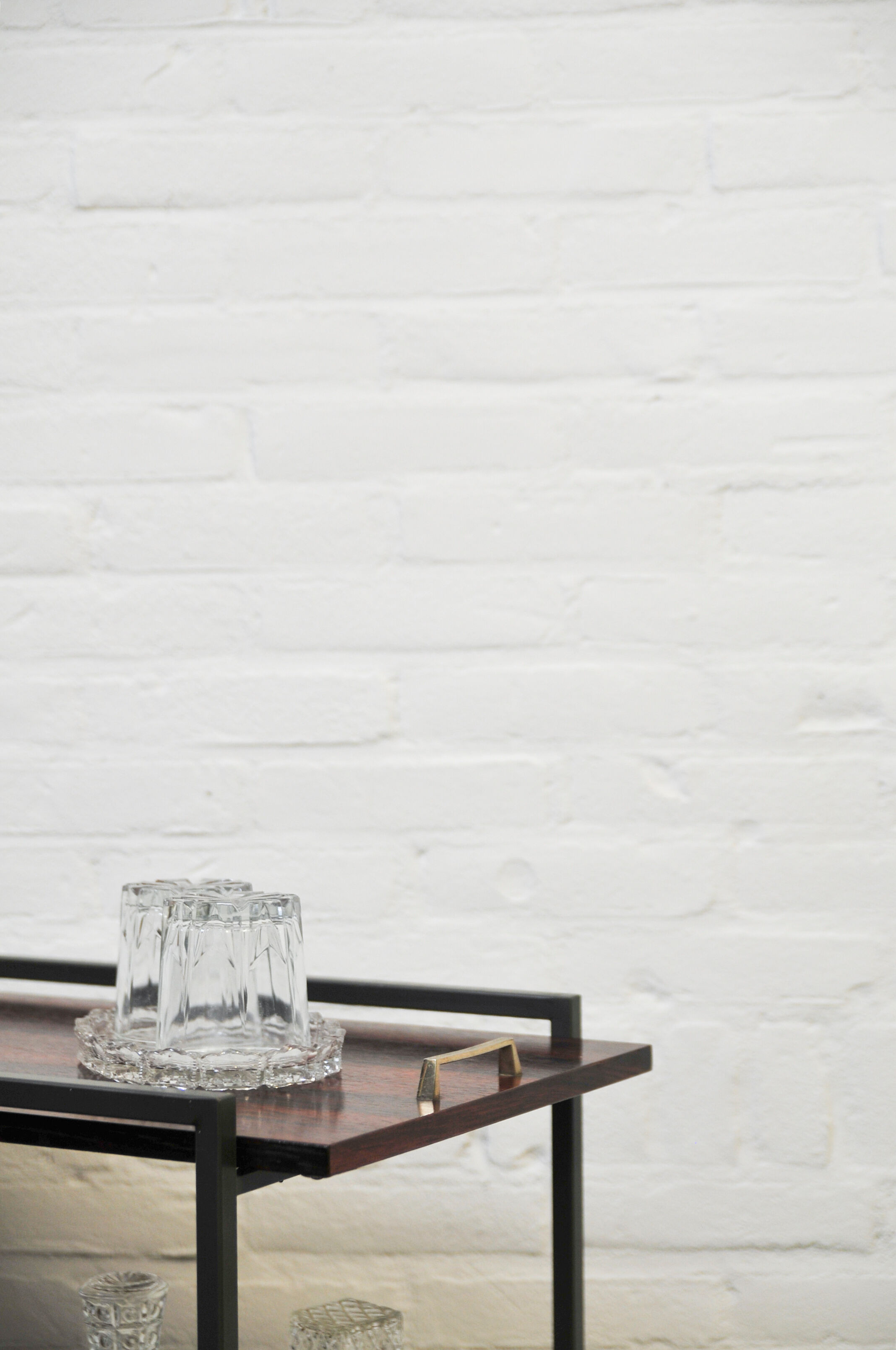 Vintage rosewood serving trolley