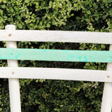 Set of 3 slatted wooden garden chairs