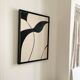 Tableau relief noir et beige