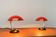Mid-century minimalist table lamps by Josef Hurka for Drukov, Brno, set of 2.