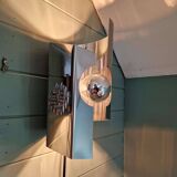 Paire d'appliques murales Space Age en métal chromé, 1970