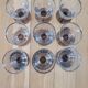 9 verres à eau vintage