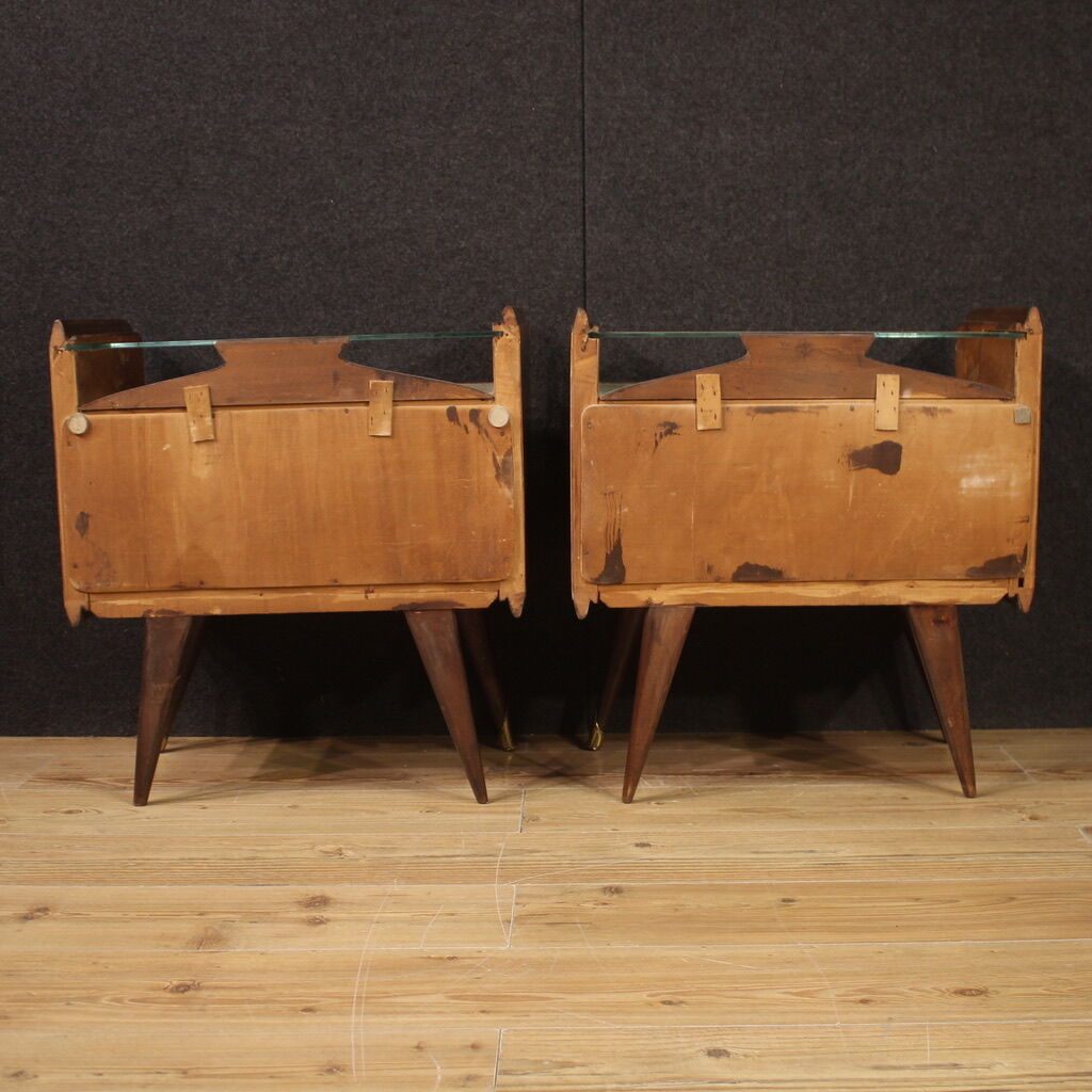 Pair of Italian design bedside tables from the 50s