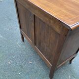 Vintage solid oak Louis XV commode from the 19th century.