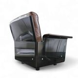 2 xBlack Shell & brown Leather 620 Chair Lounge Chair by Dieter Rams
