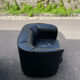 Paire fauteuils Tub cuir noir