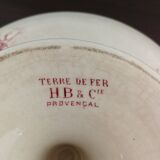 HB Compotier - Provençal Co. Terre de Fer Rouge Flowers Vintage Cake Dish