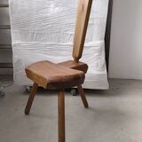 brutalistic primitive stool in pine