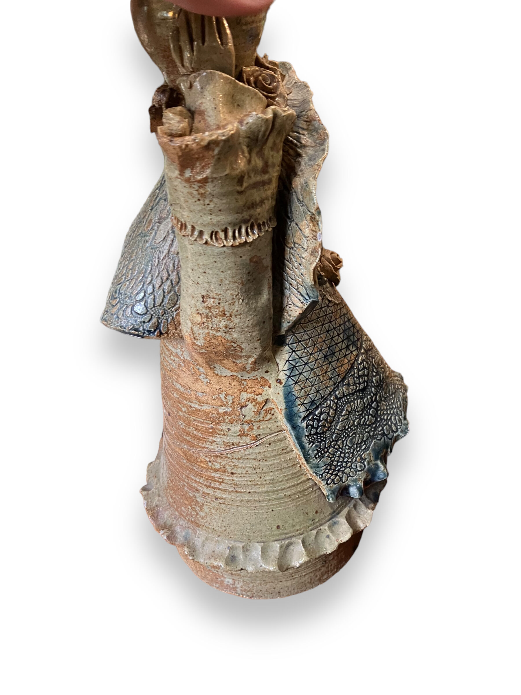 Pied de lampe zoomorphe en grès émaillé Catido