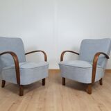 Pair of armchairs by jindrich halabala for up zavody