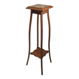 Sellette bois guéridon console 110 cm meuble porte plante statue sculpture
