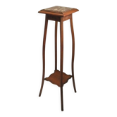 Wooden side table, pedestal console, 110 cm, plant stand, statue, sculpture