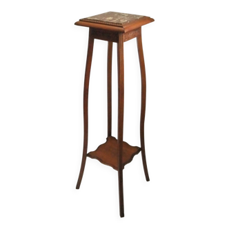 Sellette bois guéridon console 110 cm meuble porte plante statue sculpture