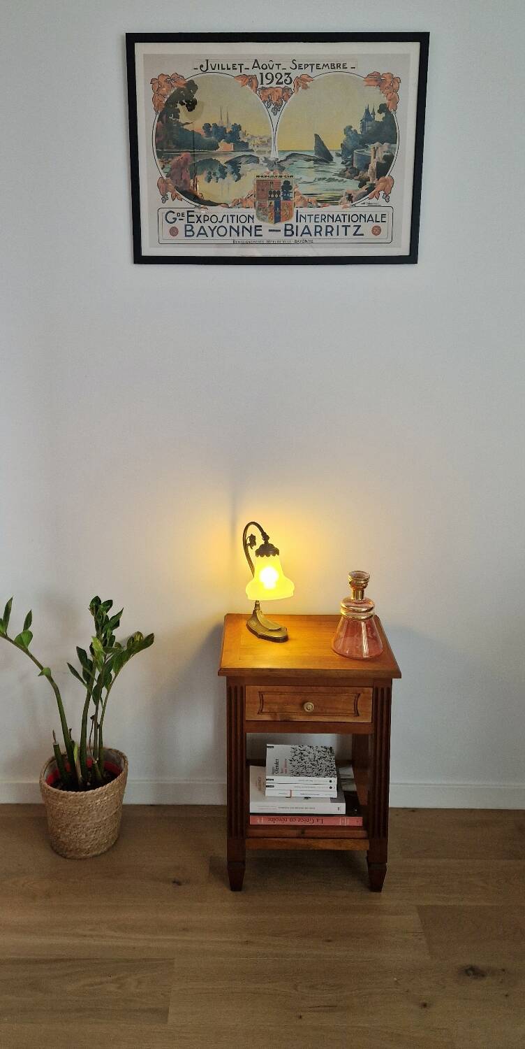 Low cabinet in blond cherry wood, Directoire style