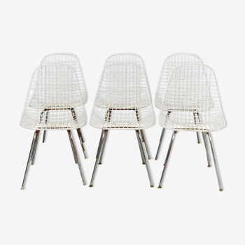 Chaises de salle à manger DKR Wire par Charles & Ray Eames pour Herman Miller