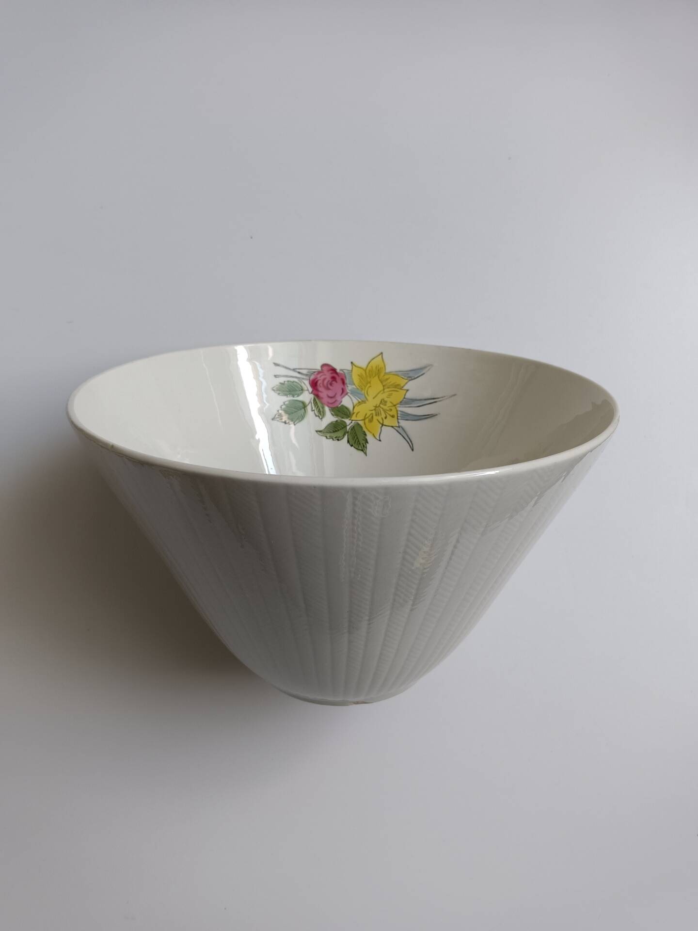 Saladier Ceranord Saint Amand vintage fleurs