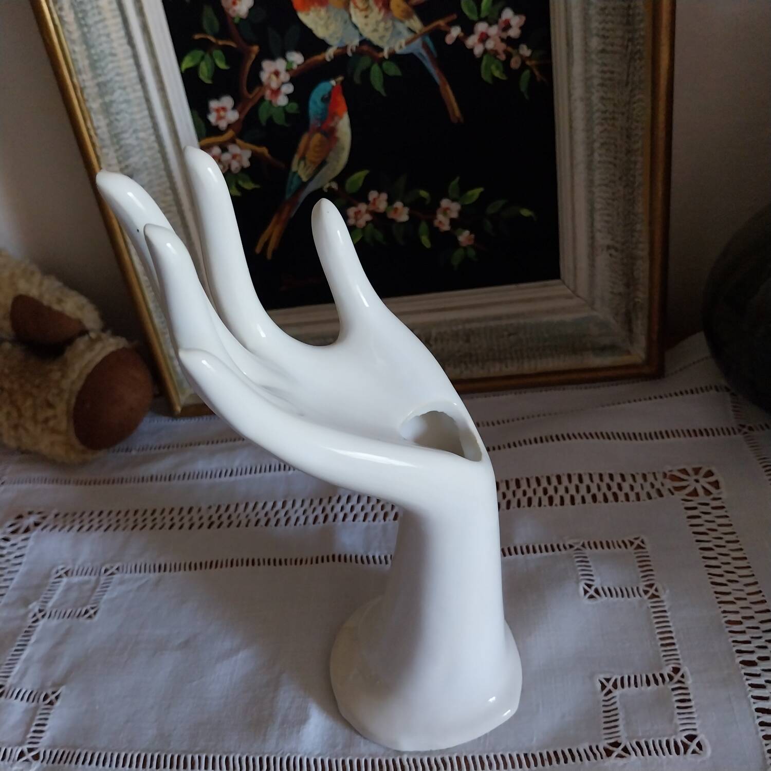 Vintage hand-shaped soliflore ring sizer