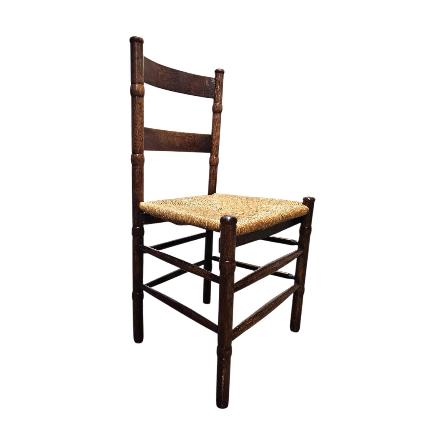 2 chaises en osier Art Déco / École d'Amsterdam / Jac Levee / milieu du siècle