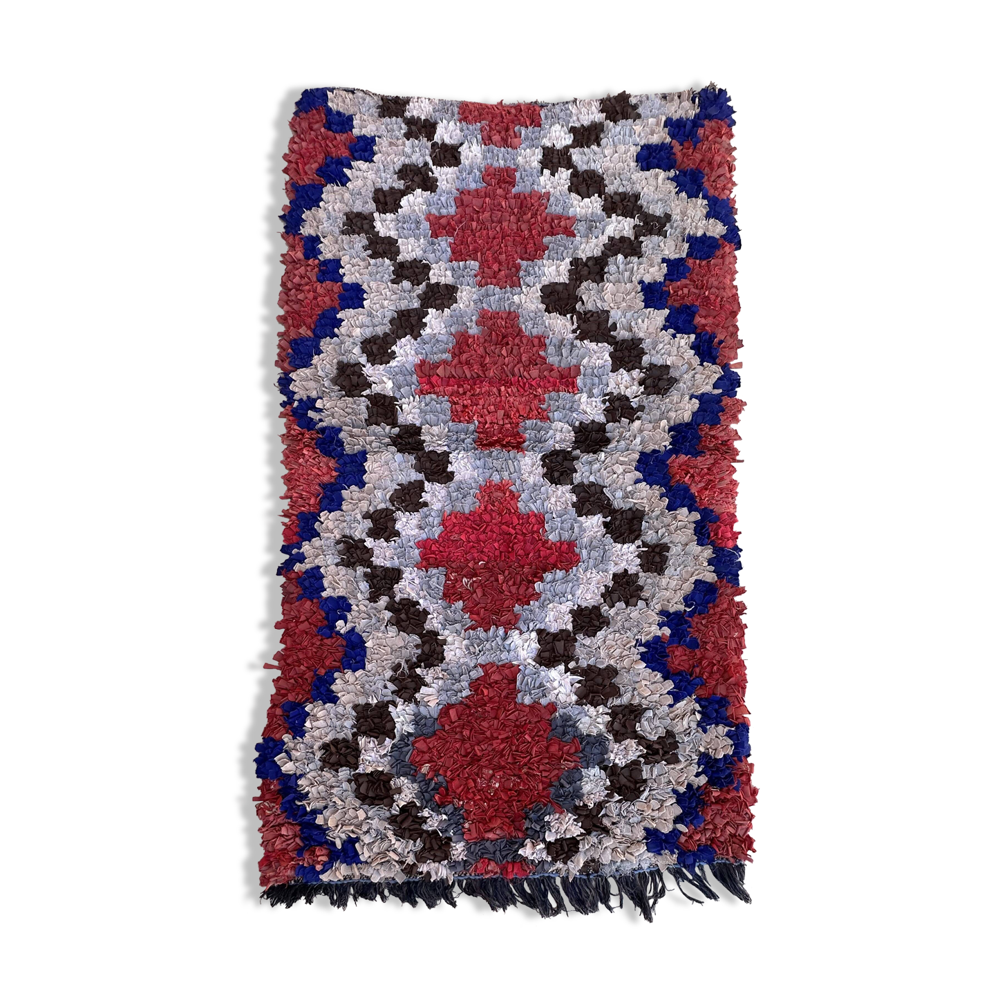 Moroccan carpet Boucherouite colored - 98 x 170 cm