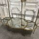 Table basse tripartite en bronze circa 1950-70