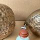 Pair of Art Deco copper quails