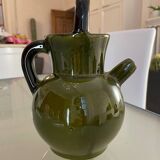 Pitcher in Provence khaki varnished clay signature Camares