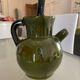 Pitcher in Provence khaki varnished clay signature Camares