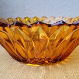 Amber glass salad bowl