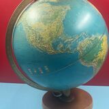 World map, replogle terrestrial globe Horizon Mondiale, Chicago 1970, works