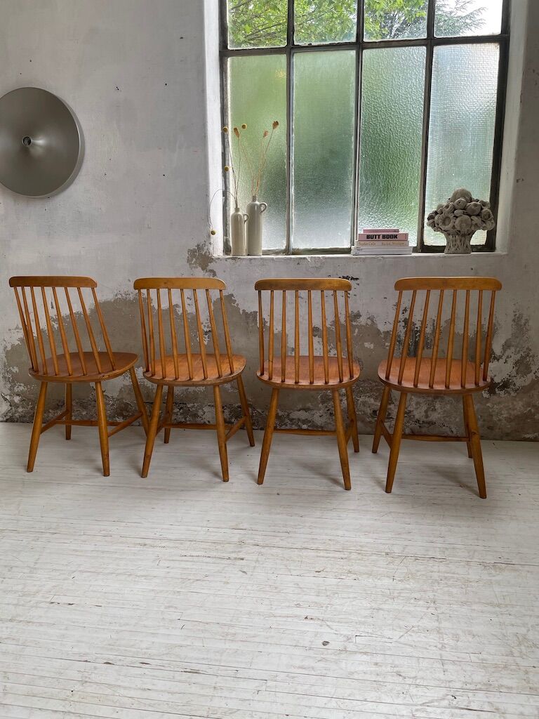 4 Scandinavian chairs Sweden Stolfabrik